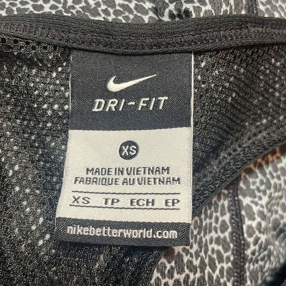 Nike Dri-Fit Black Leopard Animal Print Mesh Tank, size XS - Picture 6 of 6